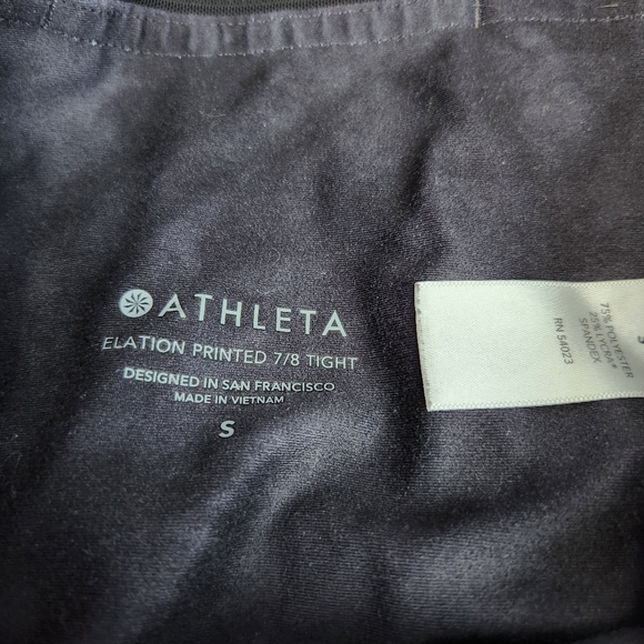 Athleta Dark Gray Printed Elation 7/8 Tight Size Small - Picture 4 of 7